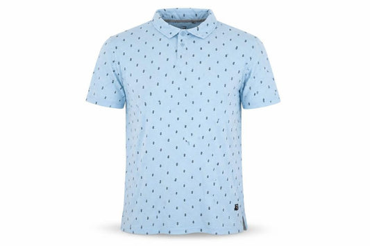 International Report Essentials Men's Blue Cotton Short Sleeve Polo Shirt Size L