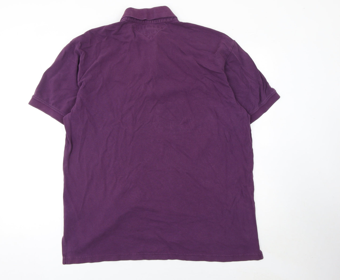 Tommy Hilfiger Men's Purple Cotton Polo Shirt XL Classic Fit