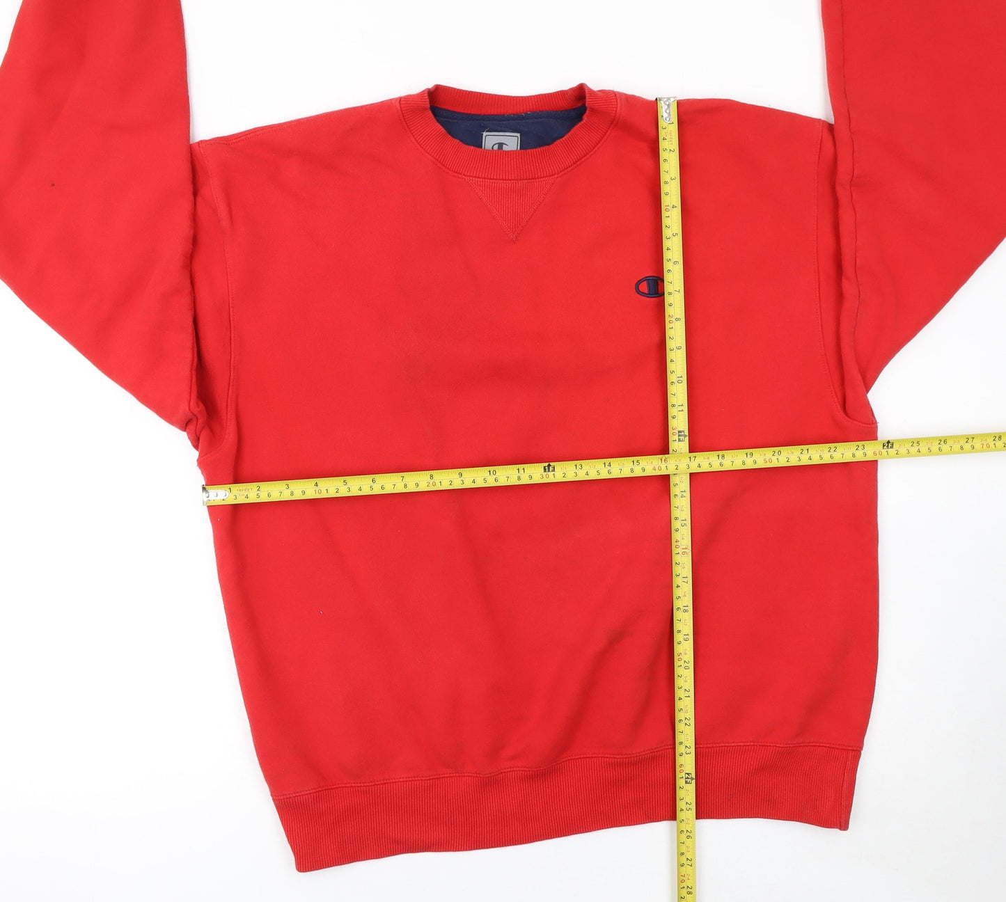 Champion Men's Red Pullover Crew Neck Sweatshirt Size L