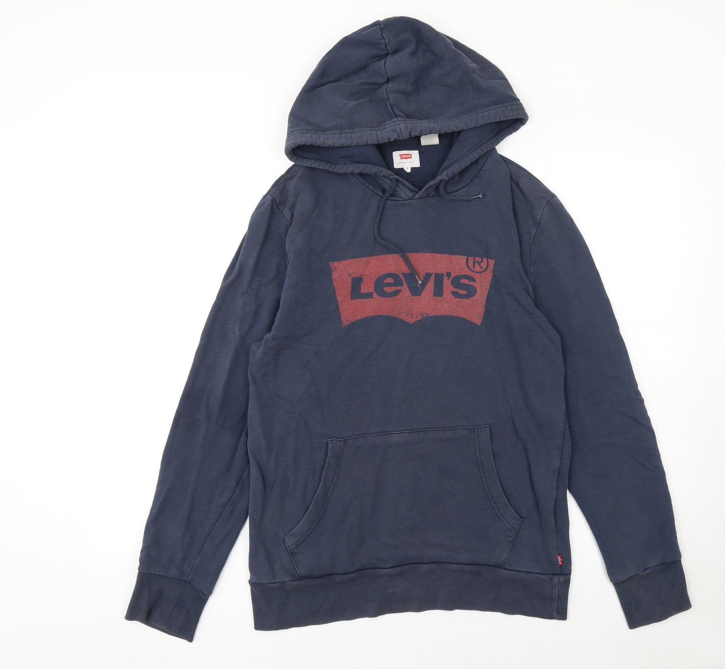 Levi's Men's Blue Pullover Hoodie S Regular Fit Graphic Cotton