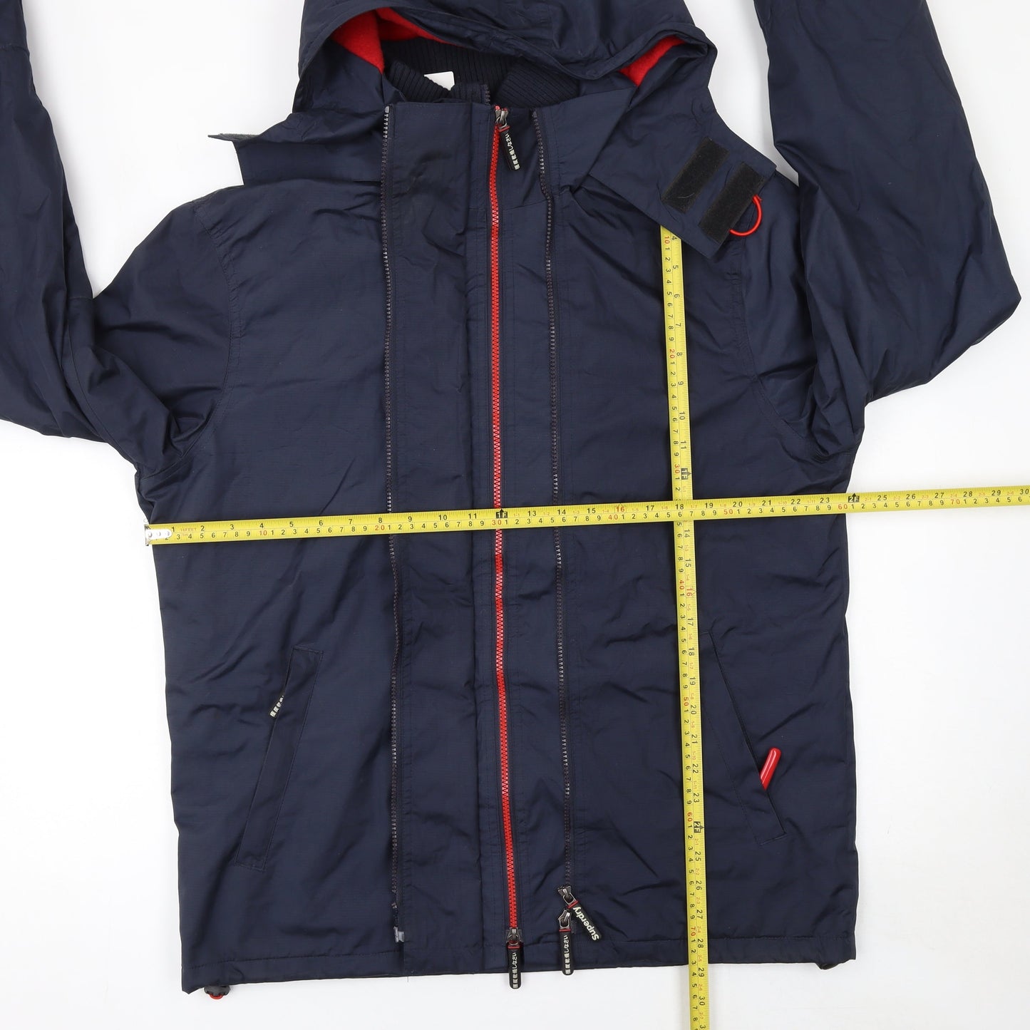 Superdry Men's Blue XL Windcheater Hooded Windbreaker Jacket