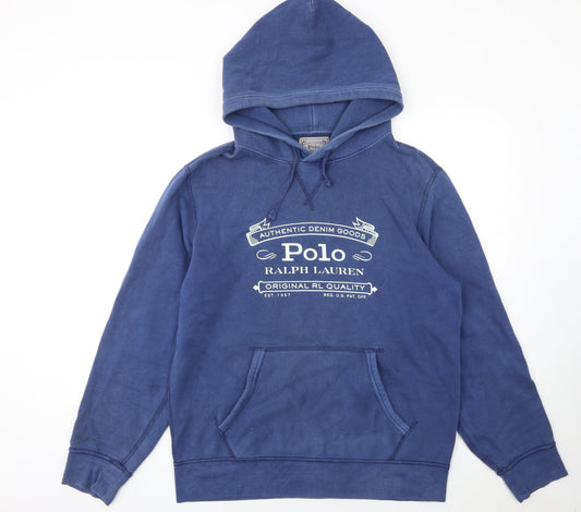 Polo Ralph Lauren Men's Blue M Pullover Hoodie Classic Logo