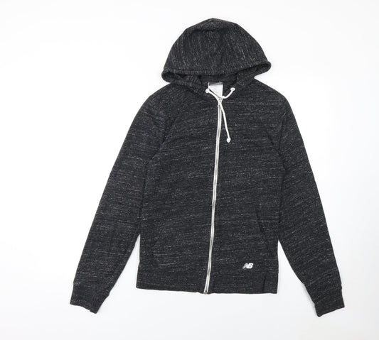 Womens UK S Regular New Balance Black Full Zip Hoodie