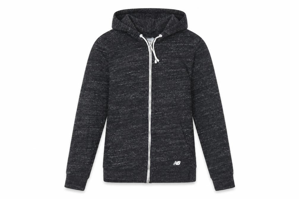 Womens UK S Regular New Balance Black Full Zip Hoodie