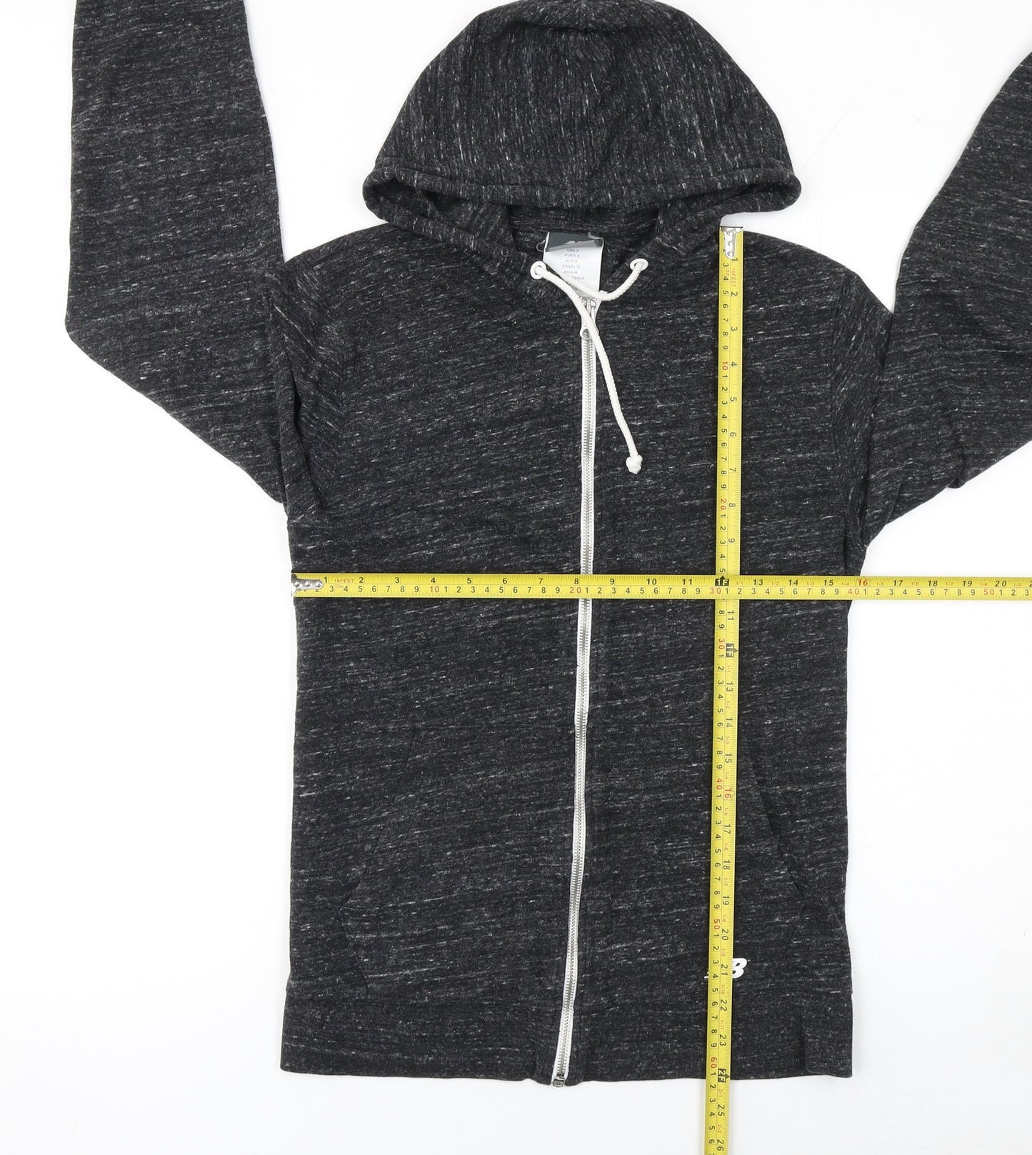 Womens UK S Regular New Balance Black Full Zip Hoodie