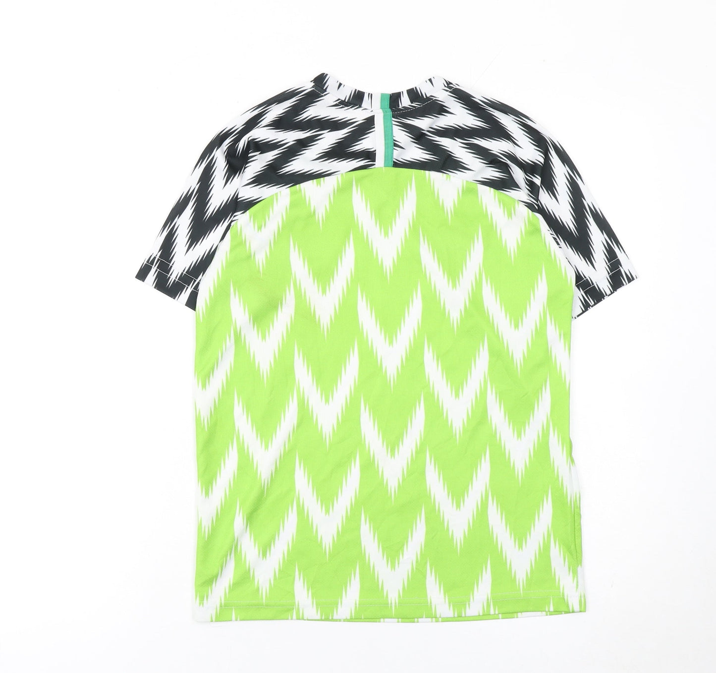Nike Boys Green Nigeria Football Jersey 176cm Athletic Fit Dri-Fit Shirt