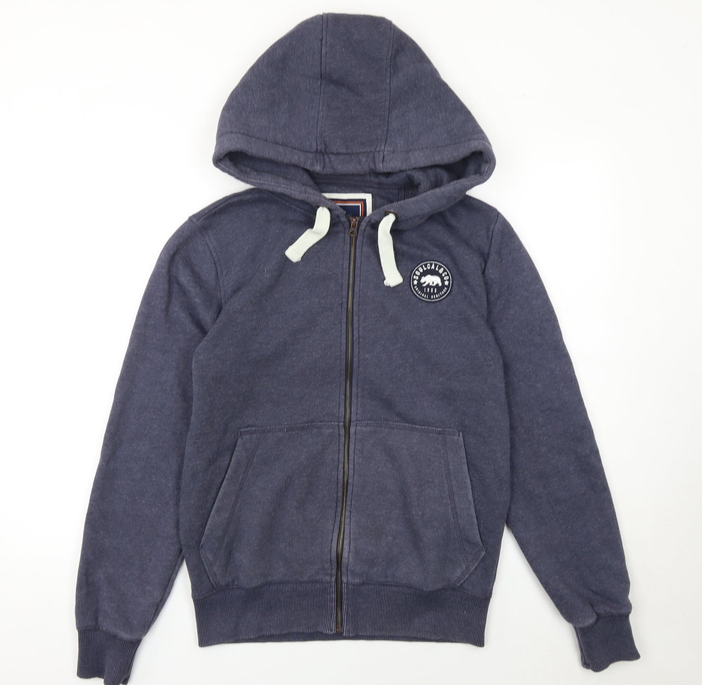 SoulCal & Co Men's Blue Full Zip Hoodie Size S Classic Logo