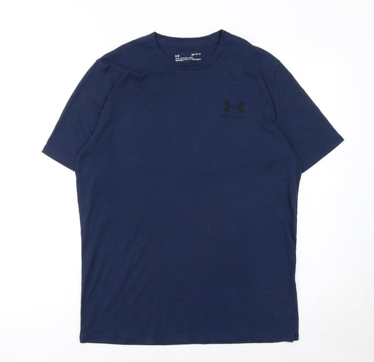 Under Armour Men's Blue HeatGear Active T-Shirt M Relaxed Fit