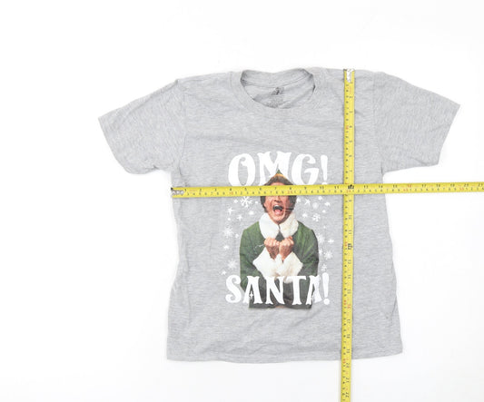 Elf Boys Grey Christmas T-Shirt 9-10 Years Funny Movie Festive Top