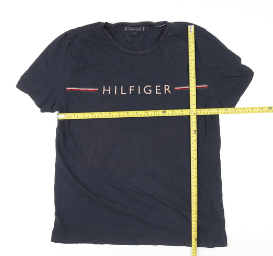 Tommy Hilfiger Men's Navy Blue Crew Neck Short Sleeve T-Shirt Size L