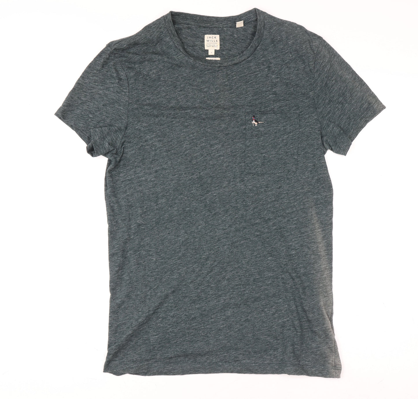Womens UK Size S Jack Wills Grey Cotton Blend T-Shirt