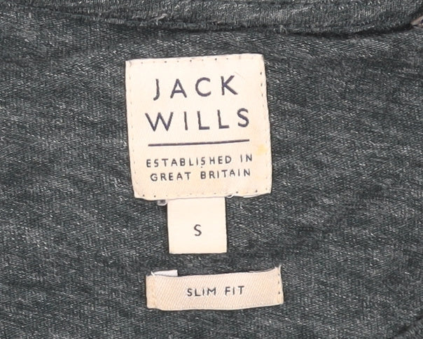 Womens UK Size S Jack Wills Grey Cotton Blend T-Shirt