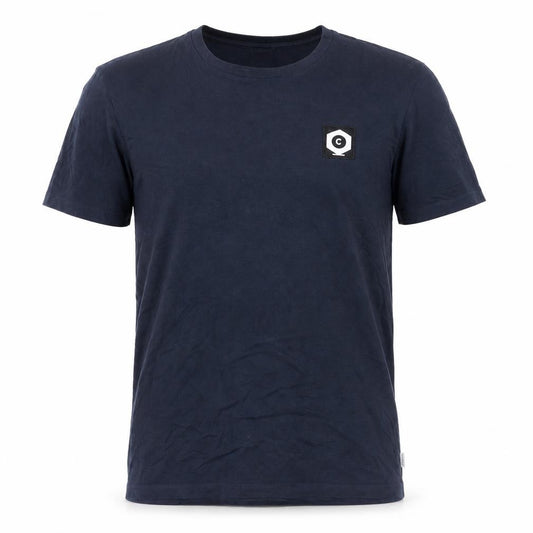 Jack & Jones Men Blue Core Basic Cotton Crew Neck T-Shirt Size M