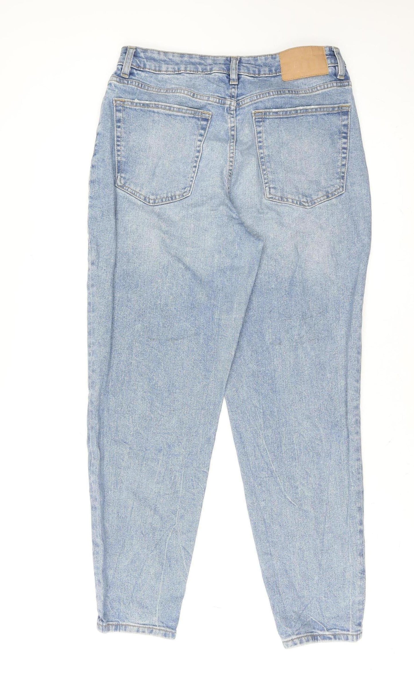 H&M Women’s Blue High Rise Mom Jeans Size 12 Light Wash Denim