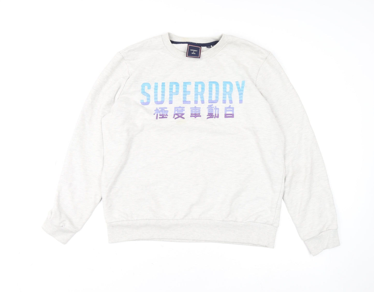 Superdry Women's Ivory Crew Neck Pullover Jumper Size 12