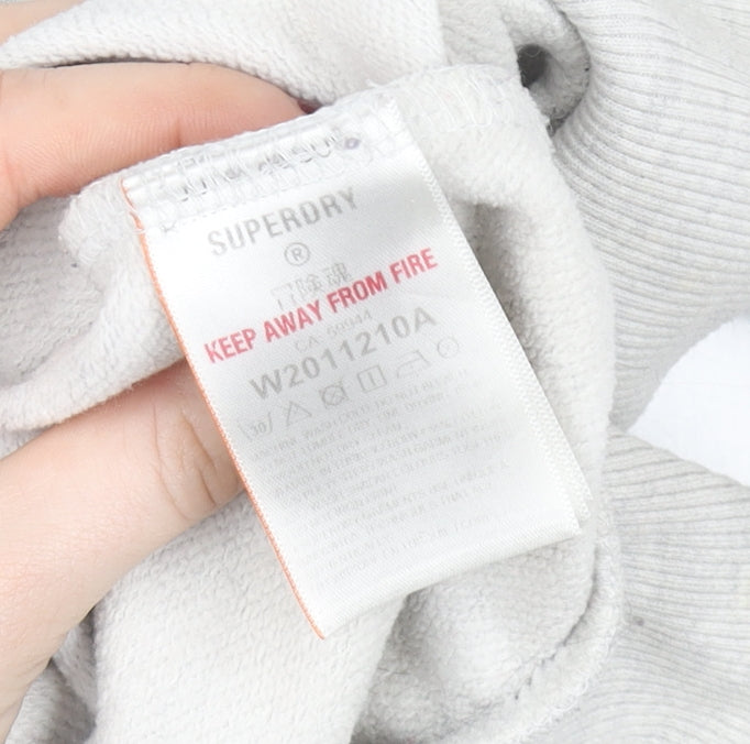 Superdry Women's Ivory Crew Neck Pullover Jumper Size 12