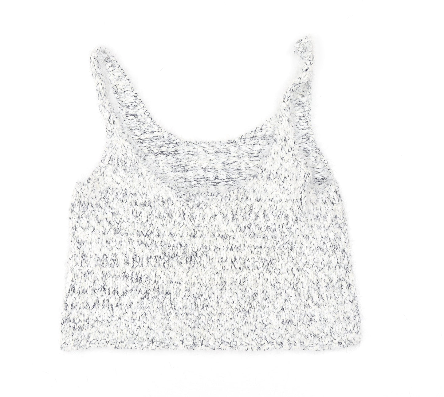 Bella Luxx Women's Grey Knit Cropped Tank Top Size S