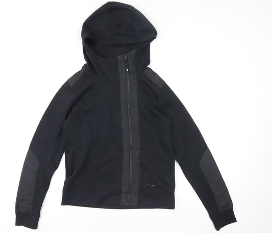 Nike Men's Black Small Hooded Track Jacket Full Zip