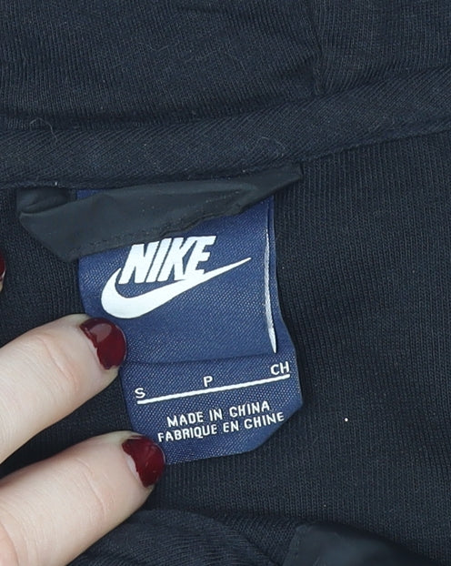 Nike Men's Black Small Hooded Track Jacket Full Zip