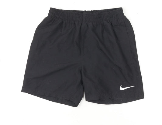 Nike Boys Black L Athletic Shorts with Elastic Waist and Pockets