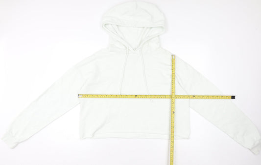 River Island Womens White Small Pullover Hoodie Casual Long Sleeve