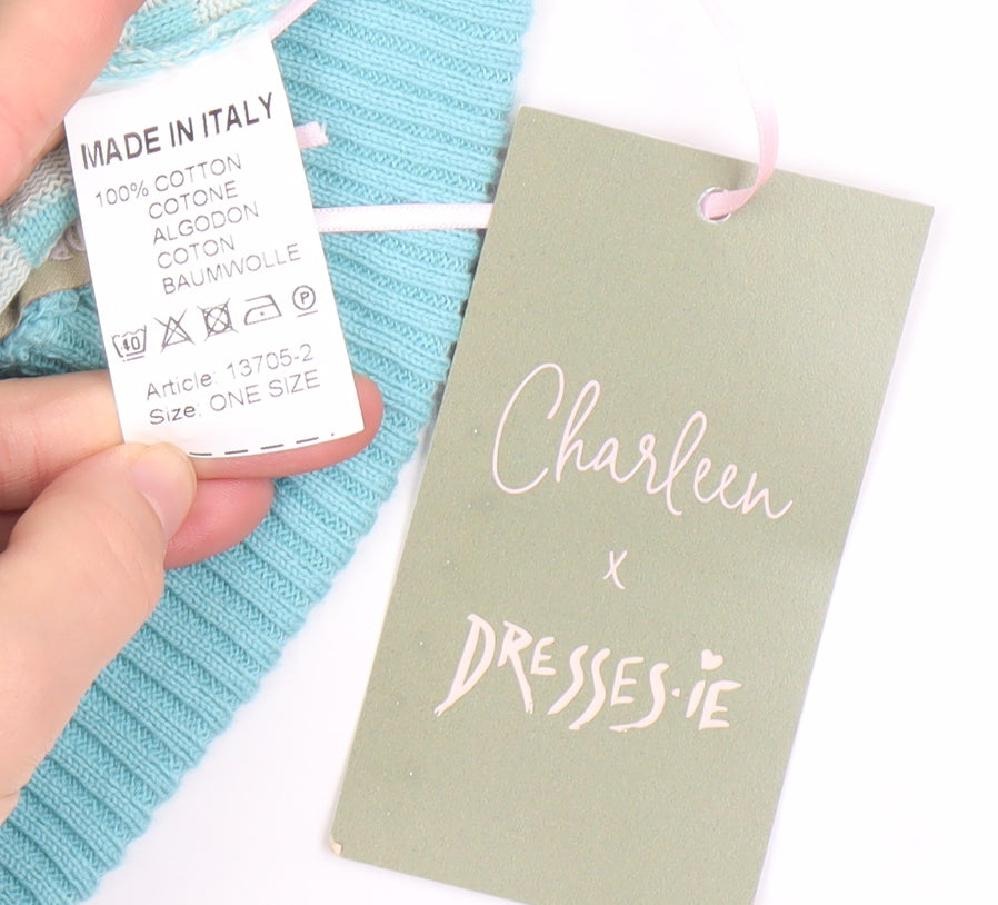 Charleen x Dressie.ie Women’s Blue Check Knit Mini Skirt One Size