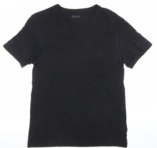 Hugo Boss Men's Black Crew Neck Cotton Short Sleeve T-Shirt M
