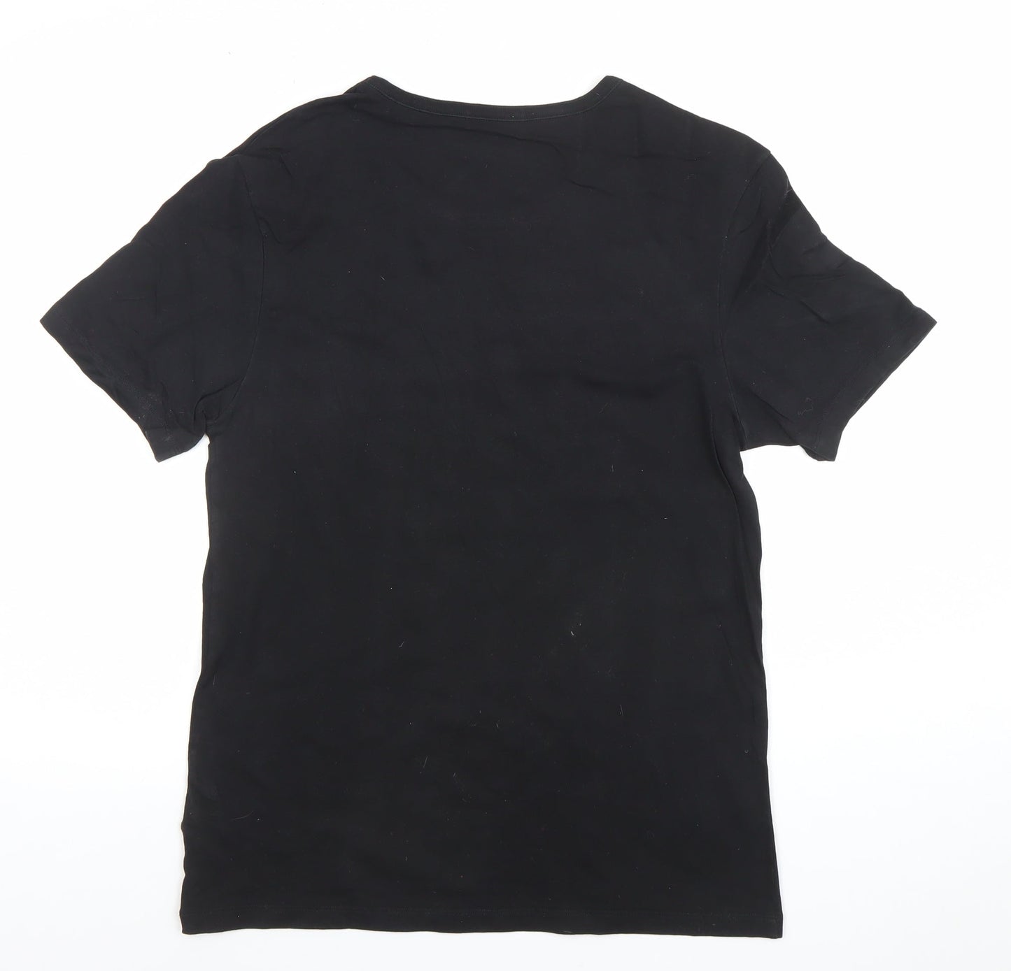 Hugo Boss Men's Black Crew Neck Cotton Short Sleeve T-Shirt M