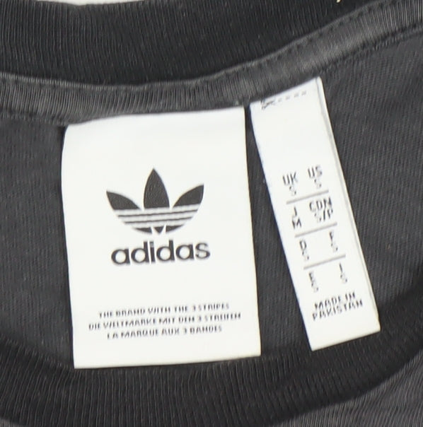 Adidas Men's Black Cotton Crew Neck Short Sleeve T-Shirt Size S