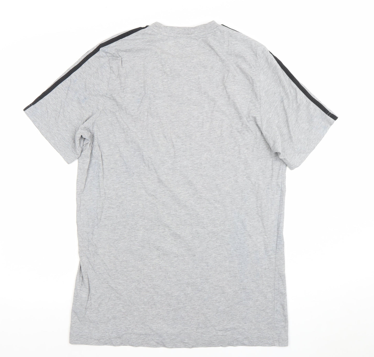 Adidas Men's Grey Short Sleeve Crew Neck Classic T-Shirt Size L