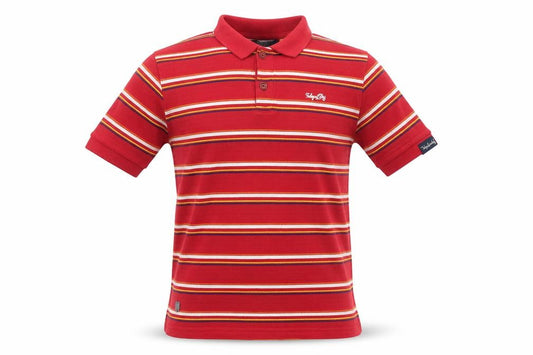 Tokyo Laundry Men's Red Striped Cotton Polo Shirt Size L