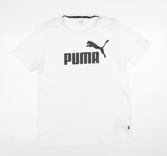 Mens UK Size M PUMA White  Cotton T-Shirt