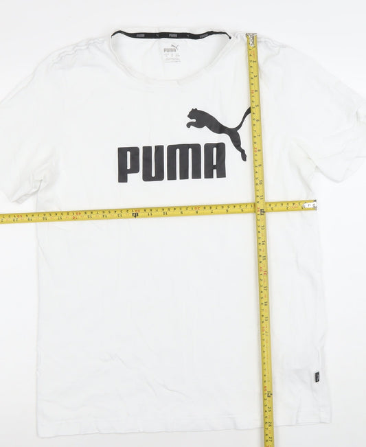 Mens UK Size M PUMA White  Cotton T-Shirt