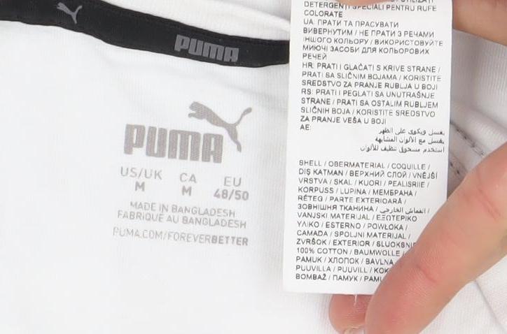 Mens UK Size M PUMA White  Cotton T-Shirt