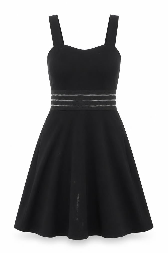 New Look Women's Black Size 6 Fit & Flare Sleeveless Party Dress