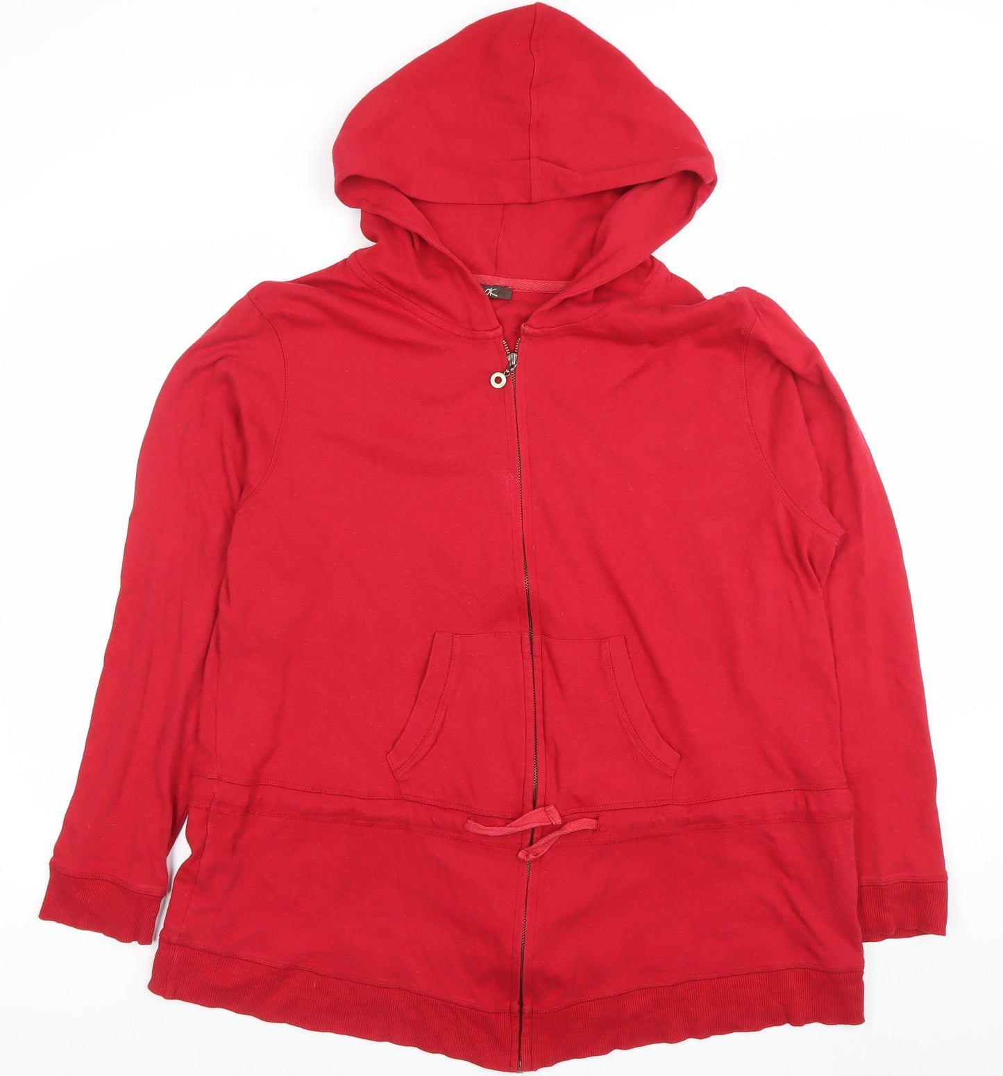 MK Women’s Red Full Zip Hoodie Size 24 Cotton Casual