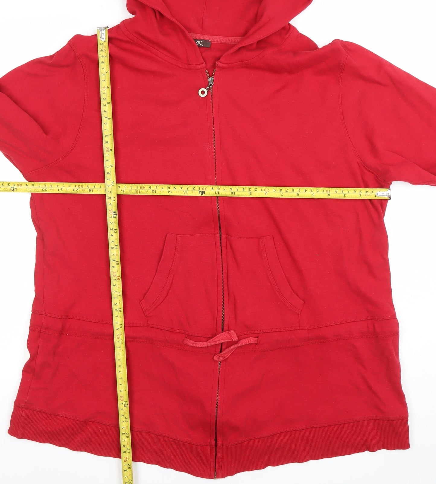 MK Women’s Red Full Zip Hoodie Size 24 Cotton Casual