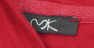 MK Women’s Red Full Zip Hoodie Size 24 Cotton Casual