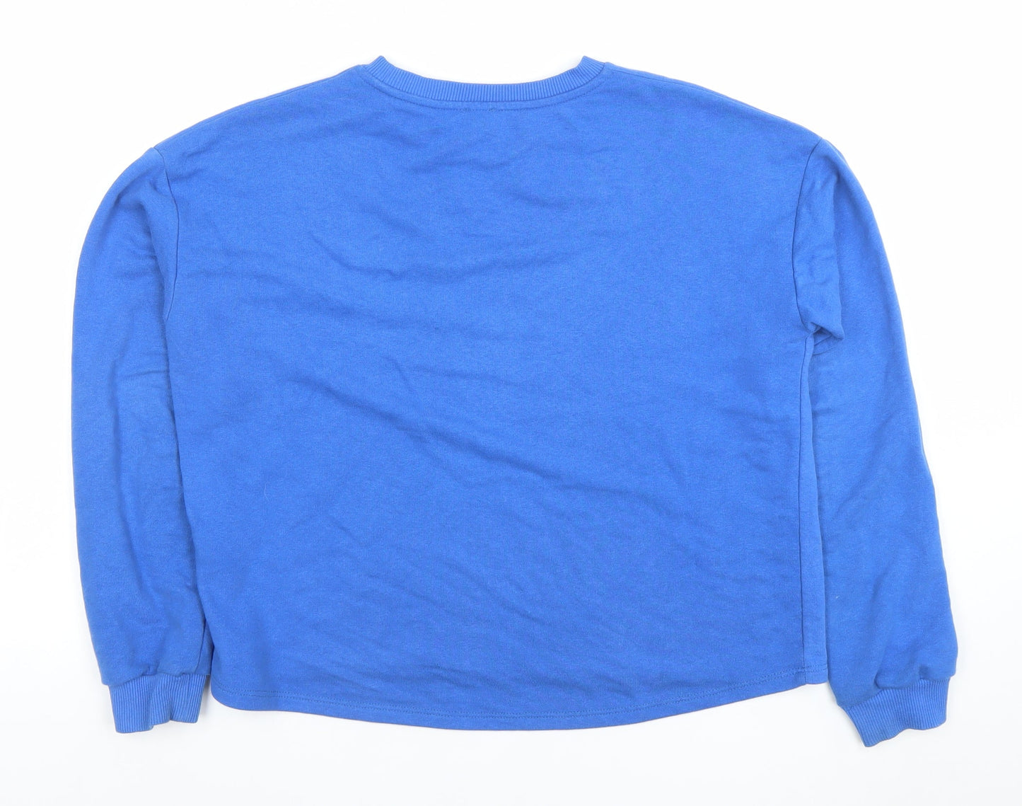 River Island Womens Blue XS Pullover Sweatshirt Cotton Blend