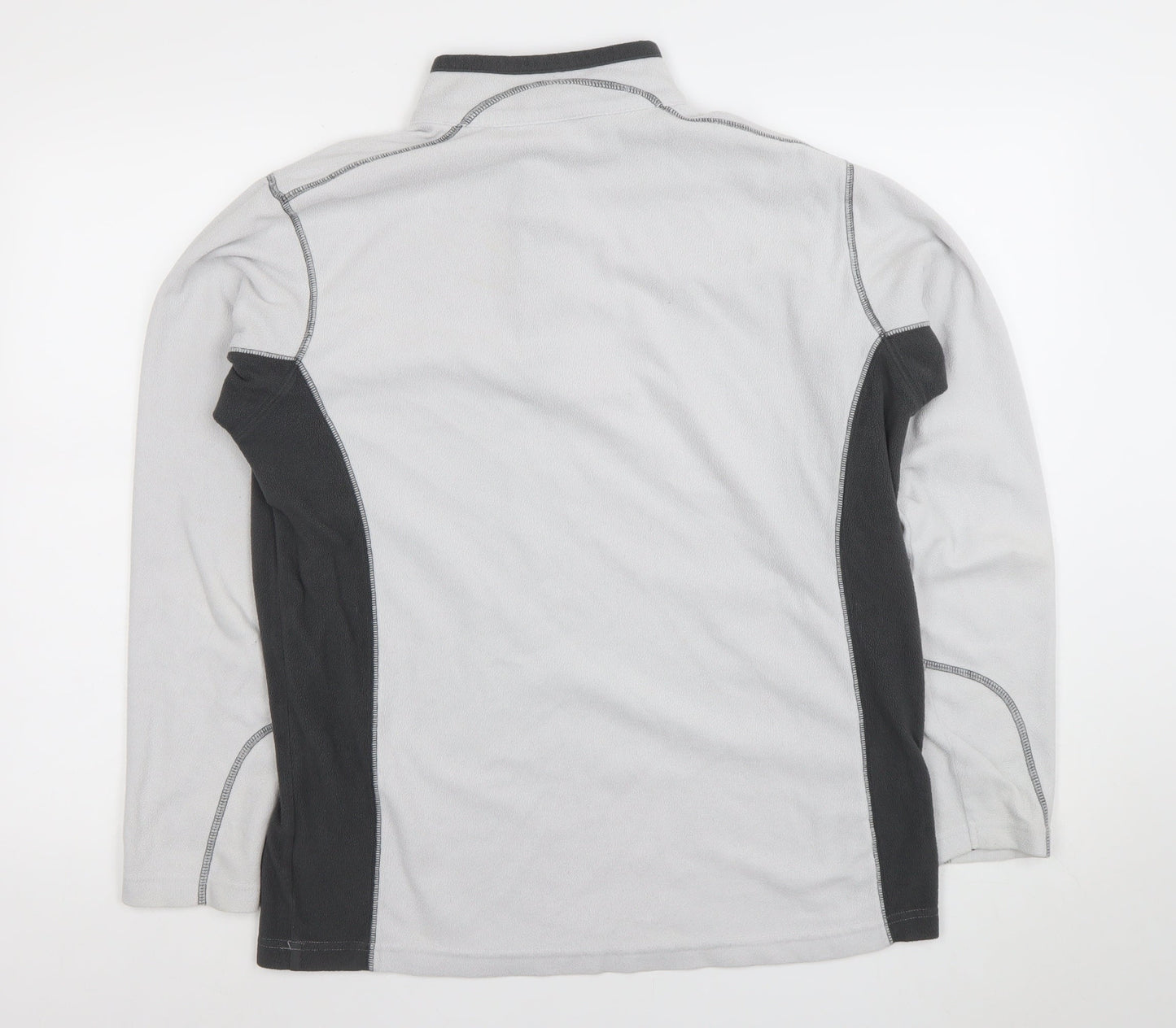 Columbia Men's Grey 1/4 Zip Fleece Sweatshirt M Outdoor Pullover