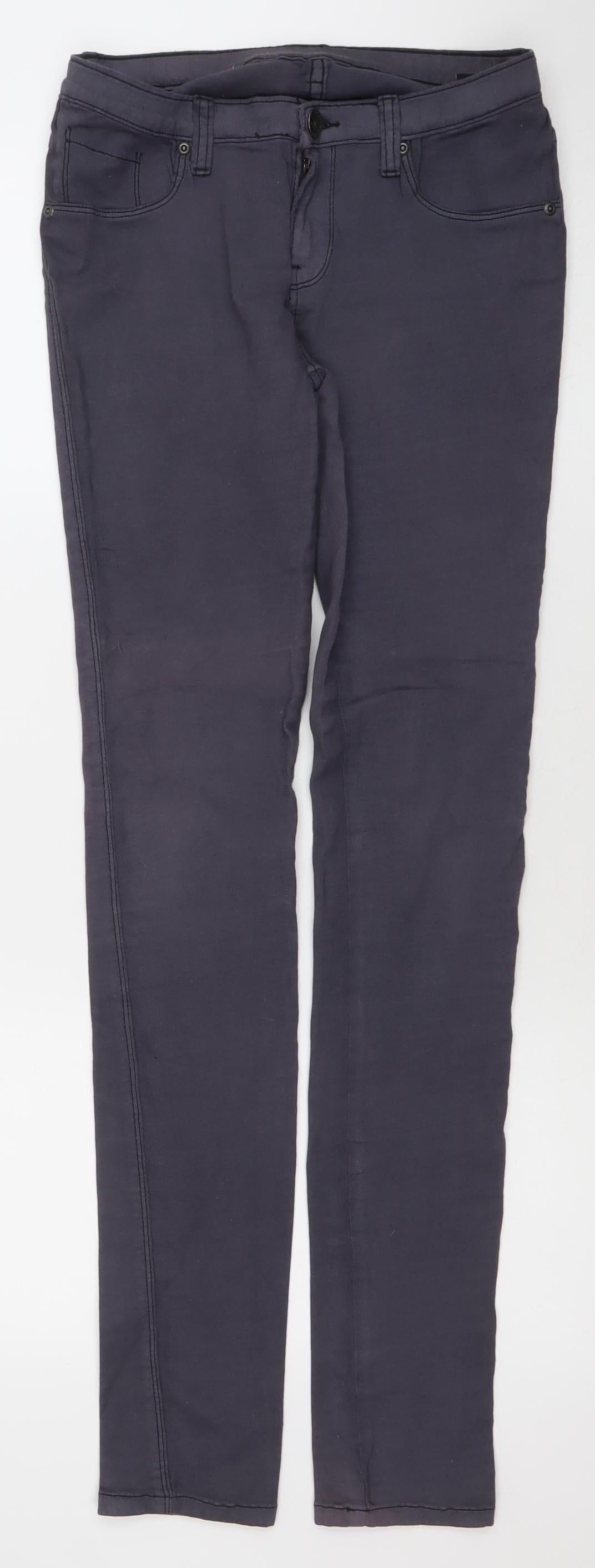 DrDenim Womens Black Skinny Slim Fit Stretch Jeans Size L