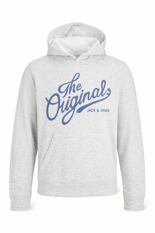 Mens UK XS Regular JACK & JONES Grey Pullover Hoodie