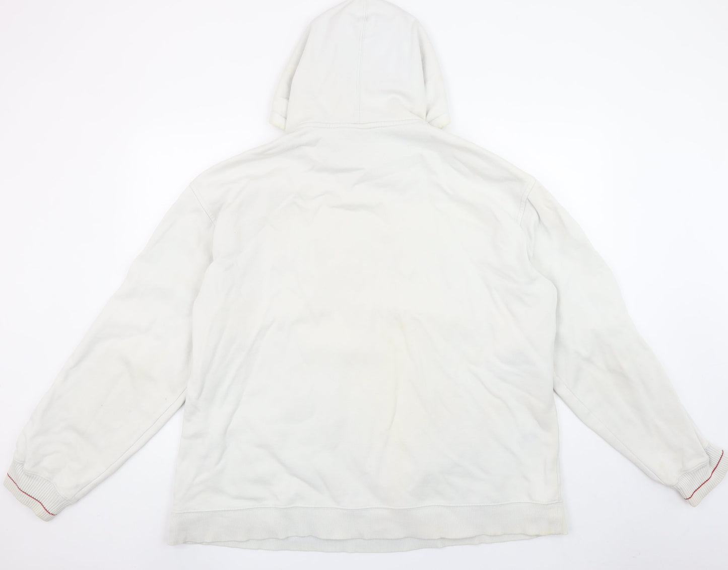 Nike Men's White Pullover Hoodie L Athletic Fleece Sweatshirt