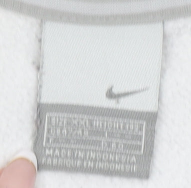 Nike Men's White Pullover Hoodie L Athletic Fleece Sweatshirt