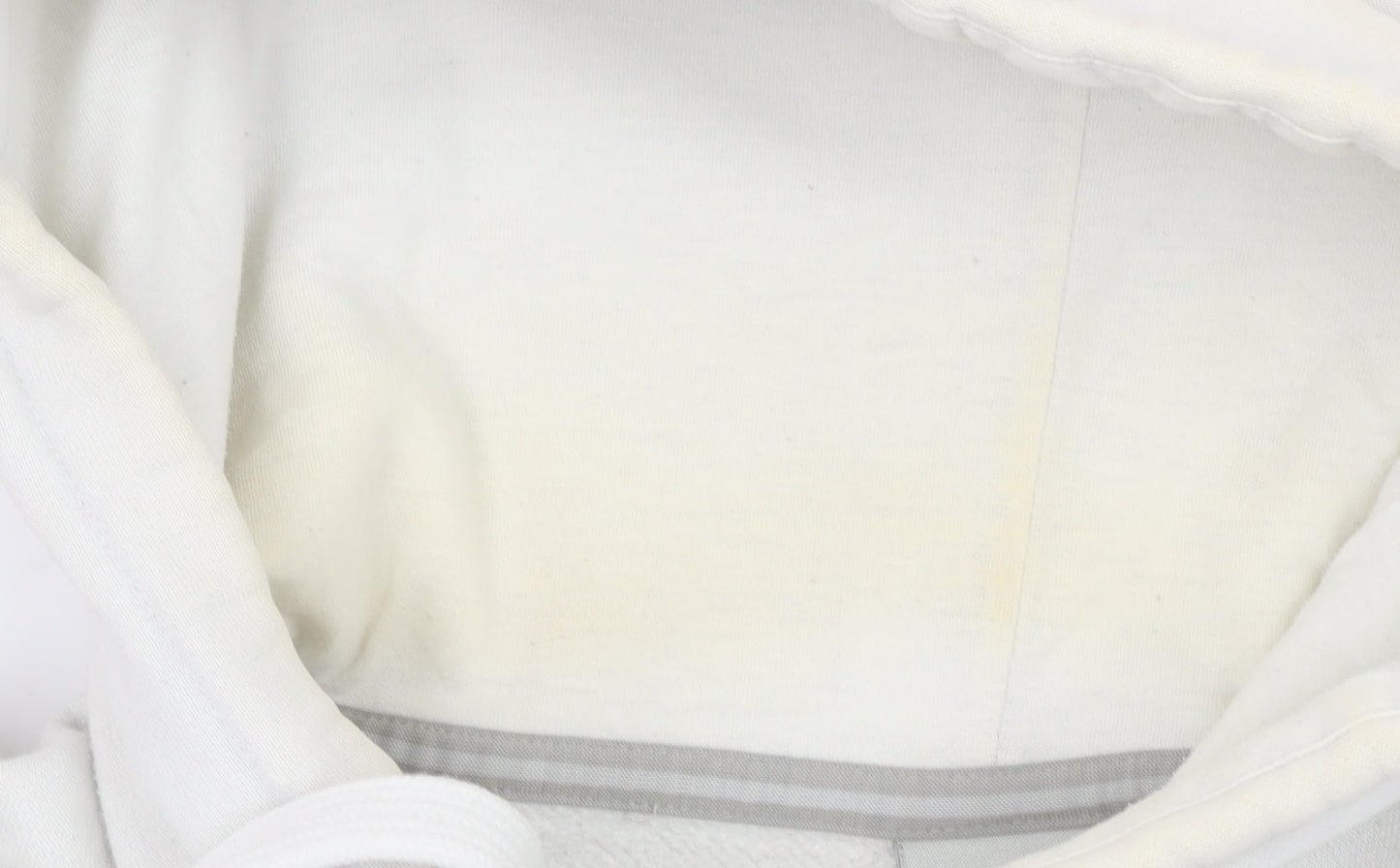 Nike Men's White Pullover Hoodie L Athletic Fleece Sweatshirt