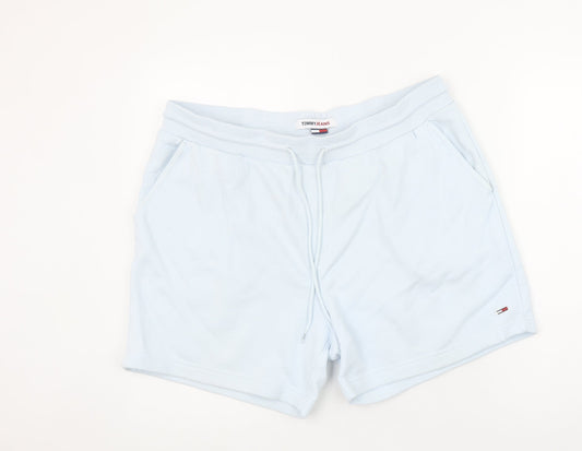 Tommy Jeans Men’s Blue Sweat Shorts L Elastic Waist Casual