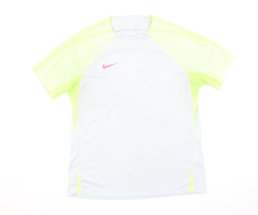Nike Men's White Slim Fit Dri-FIT Short Sleeve Sports T-Shirt L