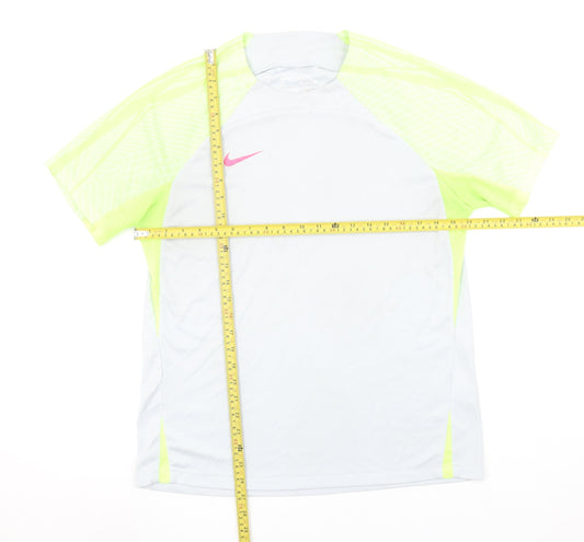 Nike Men's White Slim Fit Dri-FIT Short Sleeve Sports T-Shirt L