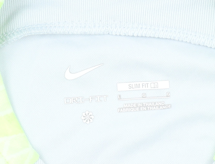 Nike Men's White Slim Fit Dri-FIT Short Sleeve Sports T-Shirt L