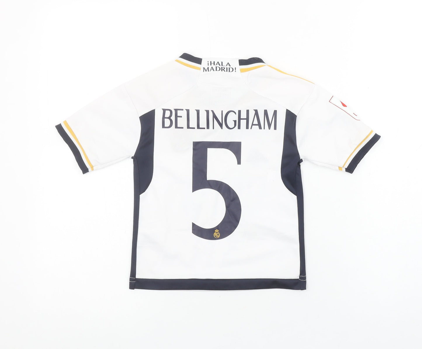 adidas Boys White Real Madrid Football Jersey T-Shirt Size 16 Slim Fit